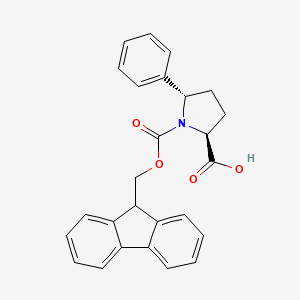 (2S,5S)-1-(((9H-Fluoren-9-yl)methoxy)carbonyl)-5-phenylpyrrolidine-2-carboxylic acid