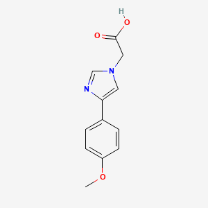 molecular formula C12H12N2O3 B2550923 2-(4-(4-methoxyphenyl)-1H-imidazol-1-yl)acetic acid CAS No. 954328-17-7