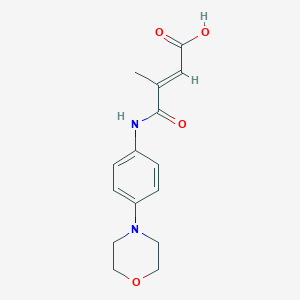 molecular formula C15H18N2O4 B255093 3-Methyl-4-[4-(4-morpholinyl)anilino]-4-oxo-2-butenoic acid 