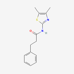 molecular formula C14H16N2OS B2550930 N-(4,5-二甲基-1,3-噻唑-2-基)-3-苯基丙酰胺 CAS No. 544465-75-0