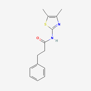 molecular formula C14H16N2OS B2550930 N-(4,5-ジメチル-1,3-チアゾール-2-イル)-3-フェニルプロパンアミド CAS No. 544465-75-0