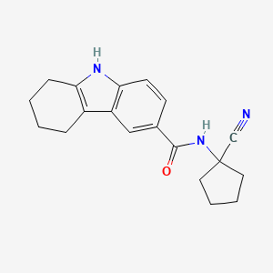 molecular formula C19H21N3O B2550934 N-(1-cyanocyclopentyl)-2,3,4,9-tetrahydro-1H-carbazole-6-carboxamide CAS No. 1356587-94-4