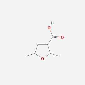 molecular formula C7H12O3 B2550938 2,5-Dimethyloxolane-3-carboxylic acid CAS No. 1858691-18-5