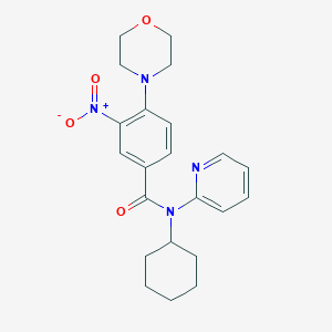 N-cyclohexyl-3-nitro-4-(4-morpholinyl)-N-(2-pyridinyl)benzamide