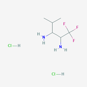 molecular formula C6H15Cl2F3N2 B2550941 1,1,1-トリフルオロ-4-メチルペンタン-2,3-ジアミン 二塩酸塩 CAS No. 1864073-59-5