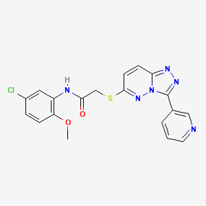 molecular formula C19H15ClN6O2S B2550946 N-(5-chloro-2-methoxyphenyl)-2-((3-(pyridin-3-yl)-[1,2,4]triazolo[4,3-b]pyridazin-6-yl)thio)acetamide CAS No. 868968-65-4