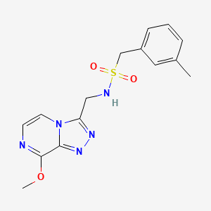 molecular formula C15H17N5O3S B2550949 N-((8-methoxy-[1,2,4]triazolo[4,3-a]pyrazin-3-yl)methyl)-1-(m-tolyl)methanesulfonamide CAS No. 2034414-89-4