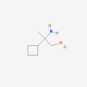 molecular formula C7H15NO B2550962 2-Amino-2-cyclobutylpropan-1-ol CAS No. 1270551-13-7