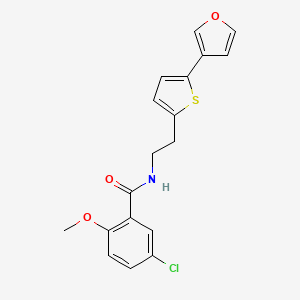 5-chloro-N-(2-(5-(furan-3-yl)thiophen-2-yl)ethyl)-2-methoxybenzamide