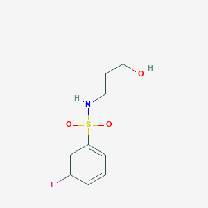 3-fluoro-N-(3-hydroxy-4,4-dimethylpentyl)benzenesulfonamide