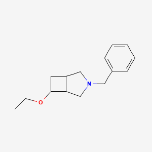 molecular formula C15H21NO B2550980 3-Benzyl-6-ethoxy-3-azabicyclo[3.2.0]heptane CAS No. 2470438-10-7