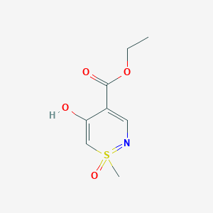 molecular formula C8H11NO4S B2550982 Ethyl 5-hydroxy-1-methyl-1-oxo-1,2-thiazine-4-carboxylate CAS No. 60804-06-0
