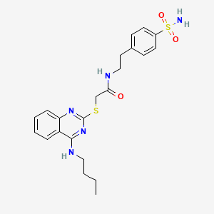 2-((4-(butylamino)quinazolin-2-yl)thio)-N-(4-sulfamoylphenethyl)acetamide