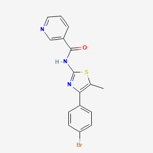 N-[4-(4-bromophenyl)-5-methyl-1,3-thiazol-2-yl]pyridine-3-carboxamide