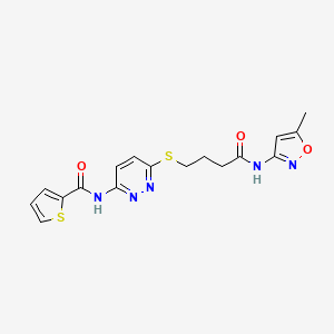 N-(6-((4-((5-methylisoxazol-3-yl)amino)-4-oxobutyl)thio)pyridazin-3-yl)thiophene-2-carboxamide