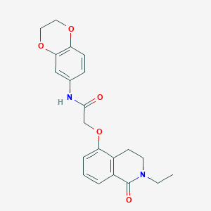 N-(2,3-dihydro-1,4-benzodioxin-6-yl)-2-[(2-ethyl-1-oxo-3,4-dihydroisoquinolin-5-yl)oxy]acetamide