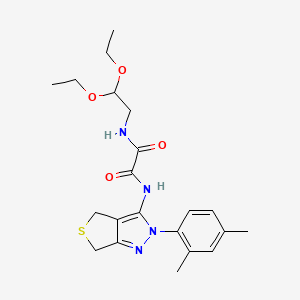 N1-(2,2-diethoxyethyl)-N2-(2-(2,4-dimethylphenyl)-4,6-dihydro-2H-thieno[3,4-c]pyrazol-3-yl)oxalamide
