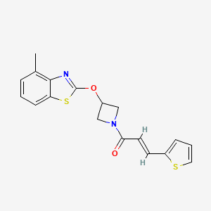 (E)-1-(3-((4-methylbenzo[d]thiazol-2-yl)oxy)azetidin-1-yl)-3-(thiophen-2-yl)prop-2-en-1-one