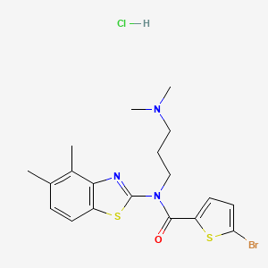 5-bromo-N-(3-(dimethylamino)propyl)-N-(4,5-dimethylbenzo[d]thiazol-2-yl)thiophene-2-carboxamide hydrochloride