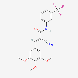 (E)-2-cyano-N-(3-(trifluoromethyl)phenyl)-3-(3,4,5-trimethoxyphenyl)acrylamide