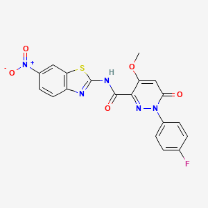 1-(4-fluorophenyl)-4-methoxy-N-(6-nitrobenzo[d]thiazol-2-yl)-6-oxo-1,6-dihydropyridazine-3-carboxamide