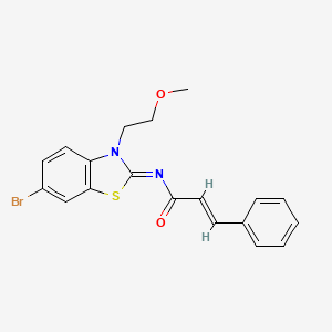 (Z)-N-(6-bromo-3-(2-methoxyethyl)benzo[d]thiazol-2(3H)-ylidene)cinnamamide