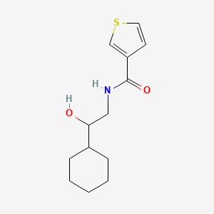 molecular formula C13H19NO2S B2551039 N-(2-cyclohexyl-2-hydroxyethyl)thiophene-3-carboxamide CAS No. 1351631-93-0