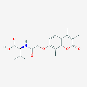 (2S)-3-methyl-2-[[2-(3,4,8-trimethyl-2-oxochromen-7-yl)oxyacetyl]amino]butanoic acid