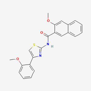 3-methoxy-N-[4-(2-methoxyphenyl)-1,3-thiazol-2-yl]naphthalene-2-carboxamide