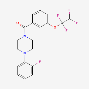 molecular formula C19H17F5N2O2 B2551047 4-(2-Fluorophenyl)piperazinyl 3-(1,1,2,2-tetrafluoroethoxy)phenyl ketone CAS No. 1023803-86-2