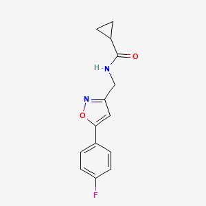 N-((5-(4-fluorophenyl)isoxazol-3-yl)methyl)cyclopropanecarboxamide