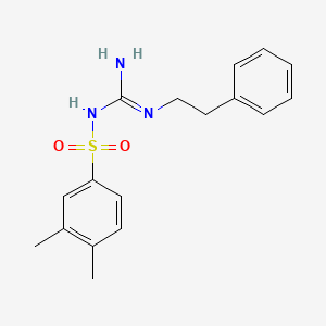 molecular formula C17H21N3O2S B2551052 3,4-dimethyl-N-(N-phenethylcarbamimidoyl)benzenesulfonamide CAS No. 869075-20-7