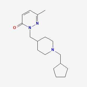 2-{[1-(Cyclopentylmethyl)piperidin-4-yl]methyl}-6-methyl-2,3-dihydropyridazin-3-one