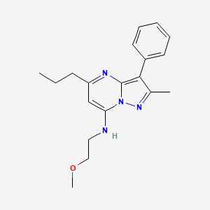 N-(2-methoxyethyl)-2-methyl-3-phenyl-5-propylpyrazolo[1,5-a]pyrimidin-7-amine