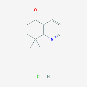 molecular formula C11H14ClNO B2551063 8,8-Dimethyl-6,7-dihydroquinolin-5-one;hydrochloride CAS No. 2416233-70-8