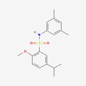 N-(3,5-dimethylphenyl)-2-methoxy-5-(propan-2-yl)benzene-1-sulfonamide