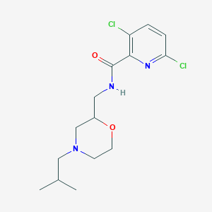 3,6-dichloro-N-[[4-(2-methylpropyl)morpholin-2-yl]methyl]pyridine-2-carboxamide