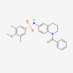 N-(1-benzoyl-1,2,3,4-tetrahydroquinolin-6-yl)-4-methoxy-3,5-dimethylbenzenesulfonamide