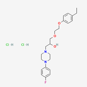 molecular formula C23H33Cl2FN2O3 B2551086 1-(2-(4-乙基苯氧基)乙氧基)-3-(4-(4-氟苯基)哌嗪-1-基)丙烷-2-醇二盐酸盐 CAS No. 1327646-95-6