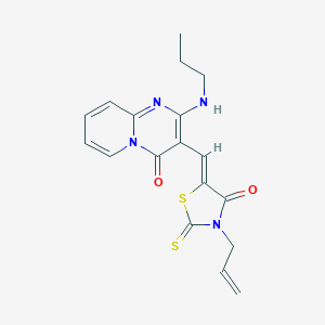 molecular formula C18H18N4O2S2 B255109 3-[(3-allyl-4-oxo-2-thioxo-1,3-thiazolidin-5-ylidene)methyl]-2-(propylamino)-4H-pyrido[1,2-a]pyrimidin-4-one 