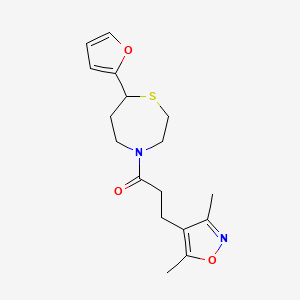 3-(3,5-Dimethylisoxazol-4-yl)-1-(7-(furan-2-yl)-1,4-thiazepan-4-yl)propan-1-one