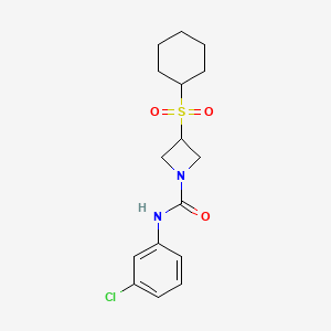 molecular formula C16H21ClN2O3S B2551118 N-(3-chlorophenyl)-3-(cyclohexylsulfonyl)azetidine-1-carboxamide CAS No. 1798034-62-4