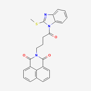 molecular formula C24H19N3O3S B2551124 2-[4-(2-甲基硫代苯并咪唑-1-基)-4-氧代丁基]苯并[de]异喹啉-1,3-二酮 CAS No. 496776-52-4