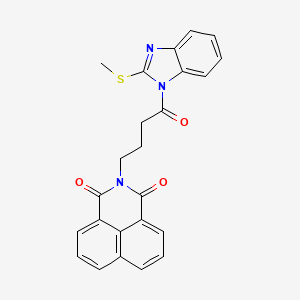 molecular formula C24H19N3O3S B2551124 2-[4-(2-Methylsulfanylbenzimidazol-1-yl)-4-oxobutyl]benzo[de]isoquinoline-1,3-dione CAS No. 496776-52-4