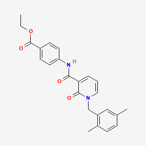 ethyl 4-{1-[(2,5-dimethylphenyl)methyl]-2-oxo-1,2-dihydropyridine-3-amido}benzoate