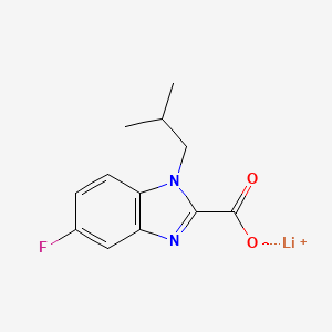 molecular formula C12H12FLiN2O2 B2551132 Lithium 5-fluoro-1-isobutyl-1H-benzo[d]imidazole-2-carboxylate CAS No. 2197053-28-2