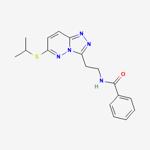 molecular formula C17H19N5OS B2551133 N-(2-(6-(isopropylthio)-[1,2,4]triazolo[4,3-b]pyridazin-3-yl)ethyl)benzamide CAS No. 872988-22-2