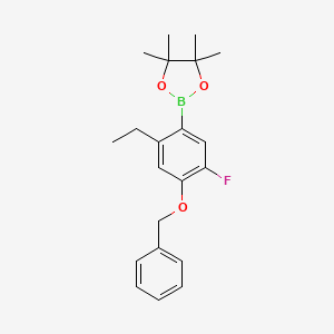2-(4-(Benzyloxy)-2-ethyl-5-fluorophenyl)-4,4,5,5-tetramethyl-1,3,2-dioxaborolane