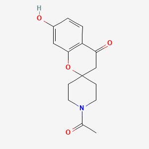 molecular formula C15H17NO4 B2551139 1'-acetyl-7-hydroxyspiro[chromene-2,4'-piperidin]-4(3H)-one CAS No. 924775-34-8