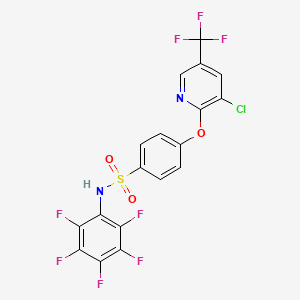 4-[3-chloro-5-(trifluoromethyl)pyridin-2-yl]oxy-N-(2,3,4,5,6-pentafluorophenyl)benzenesulfonamide